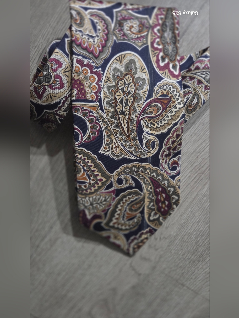 Dior Paisley Silk Tie in Navy, Burgundy and Gold